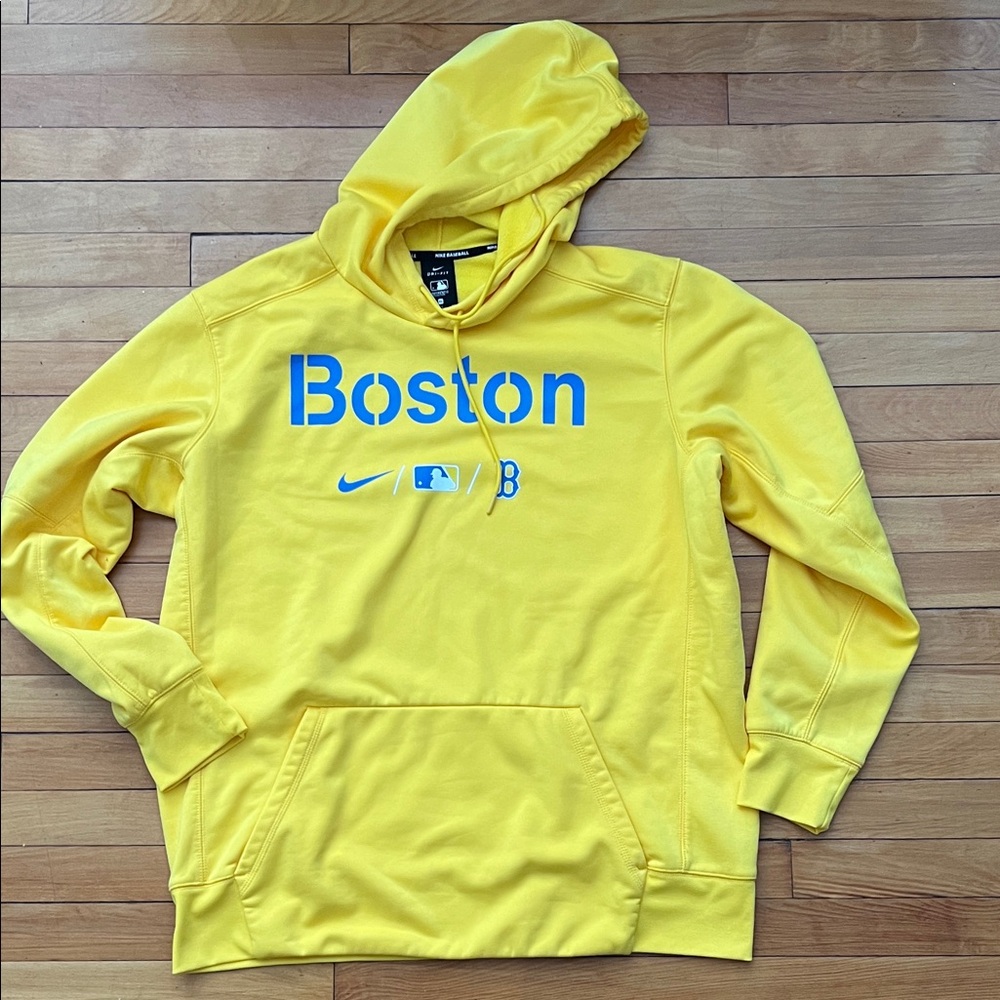 Nike Men's Bright Yellow Boston Hoodie